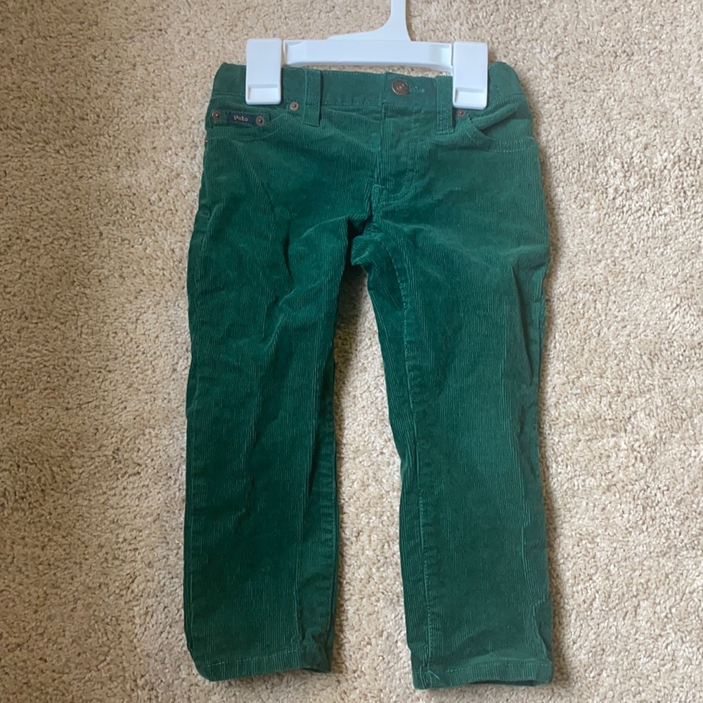 POLO Boy Toddler Green Corduroys!